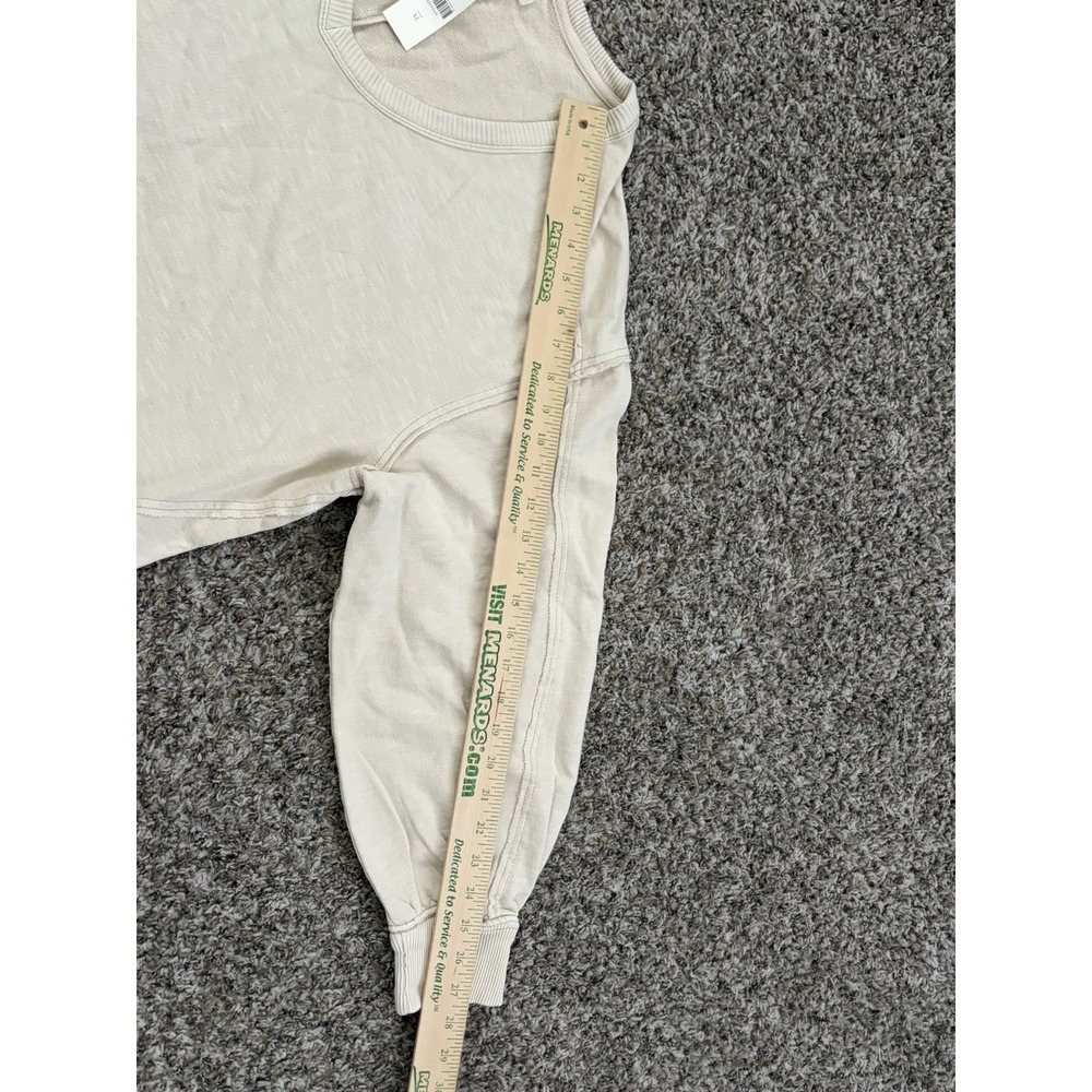 Anthropologie Pilcro Sweatshirt Long Sleeve Oversized Beige Crème XL NWT Boho - Picture 7 of 9